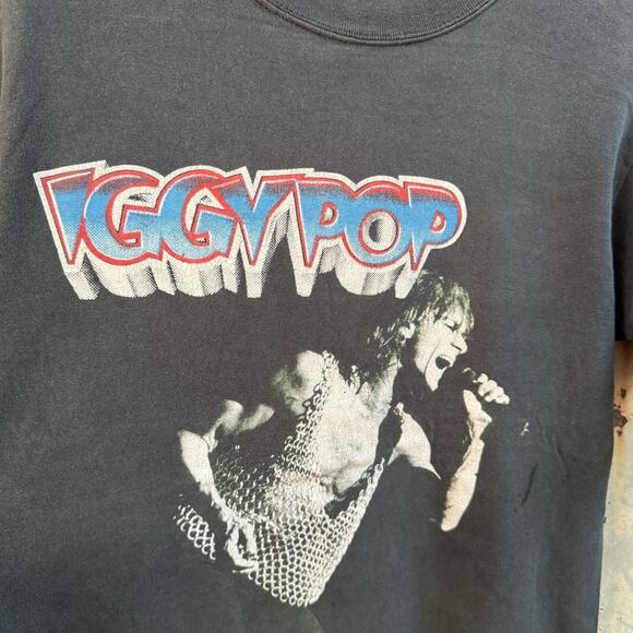 Vintage 2000s Iggy Pop Raw Power Punk The Stooges Black Band T Shirt Small - Picture 3 of 12